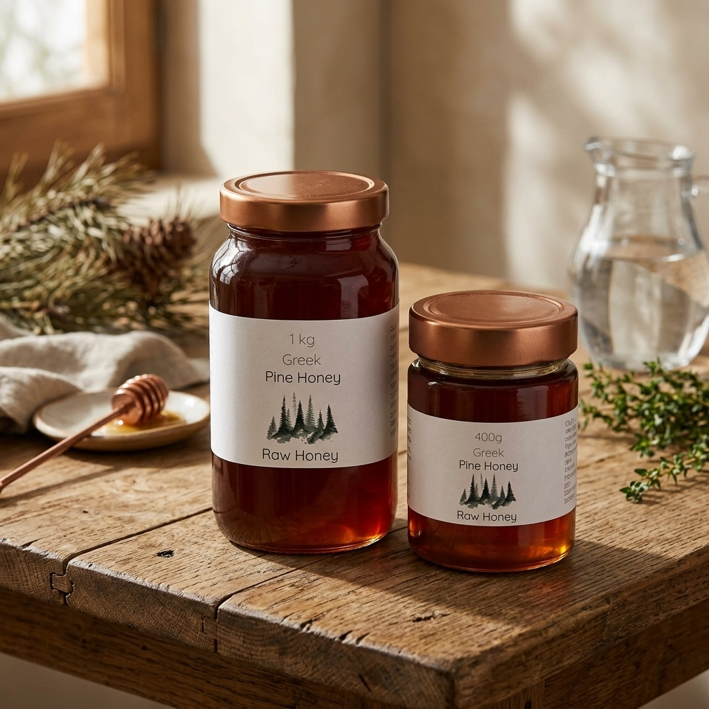 Raw Greek pine Honey