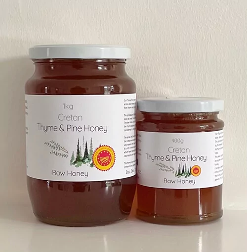 Raw Thyme & Pine Honey from Crete  ( The bees make the mix!)